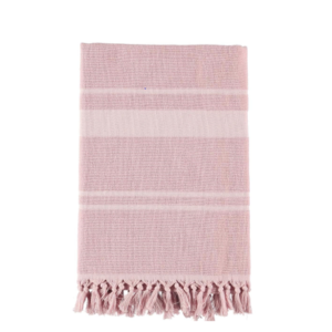 Rosa strandbadlakan med fransar
