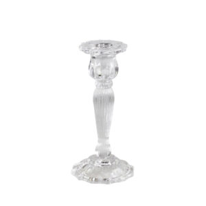 Ljusstake i klarglas från Chic Antique