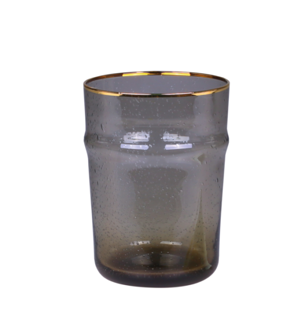 Glass with gold rim