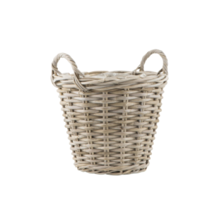 Rattan basket with handle