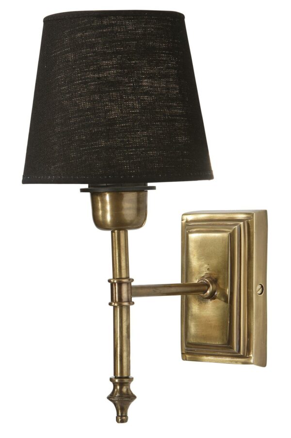 Classic vägglampa med lampskärm Mia svart