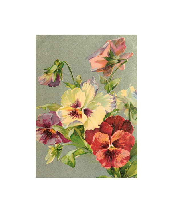Greeting card pansies