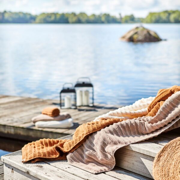 Bath towel Arild Ivory - Image 5