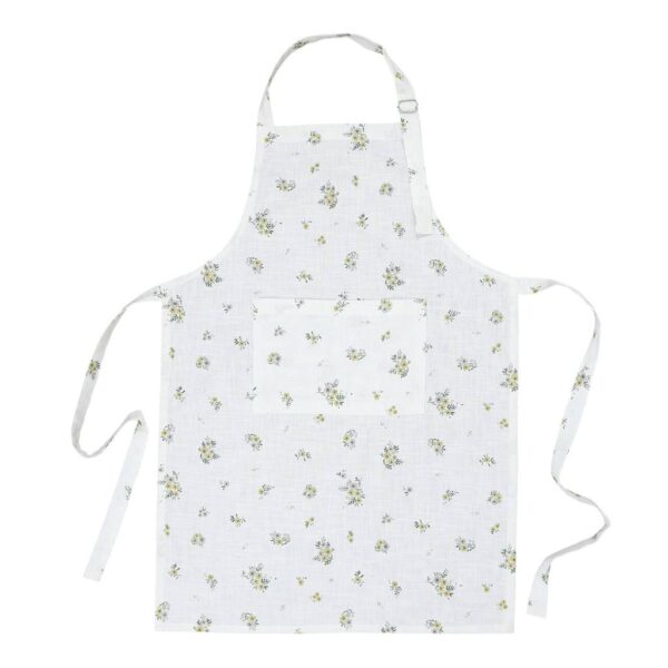 Apron Flora White