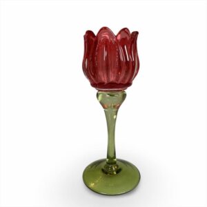 Candle holder Tulip in glass