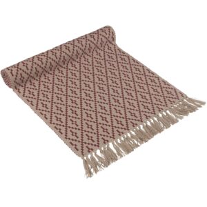 Red table runner in 100% cotton