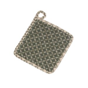 Green potholder in cotton from Fondaco