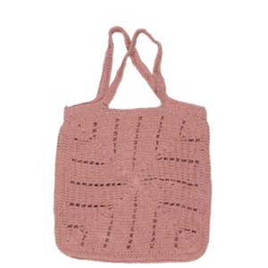 Pink crochet bag in 100 percent cotton