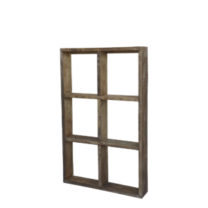 Rustic wall-mounted bookshelf from Chic Antique