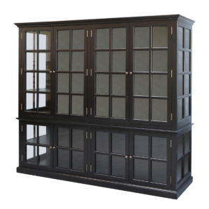 Display cabinet Marseille in sober black.