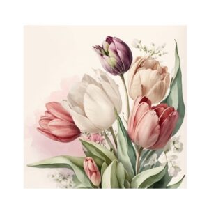 Paper napkins Vintage Tulips