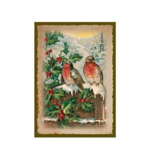 Double Christmas card with envelope